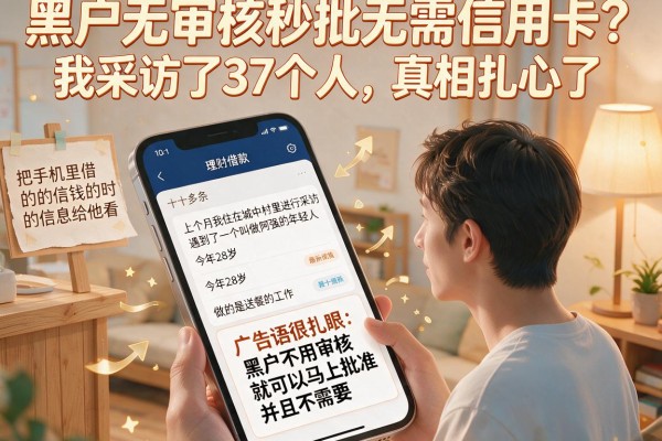 黑户无审核秒批无需信用卡？我采访了37个人，真相扎心了