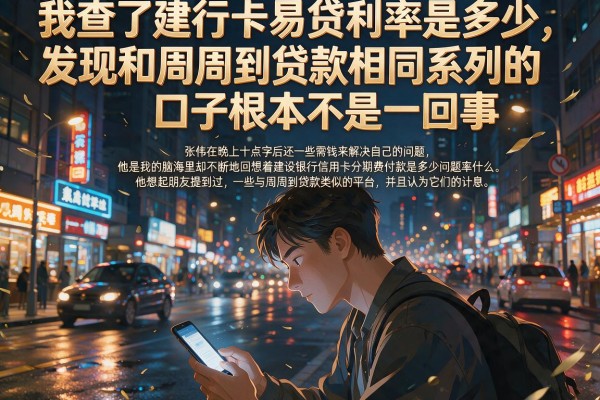 我查了建行卡易贷利率是多少，发现和周周到贷款相同系列的口子根本不是一回事