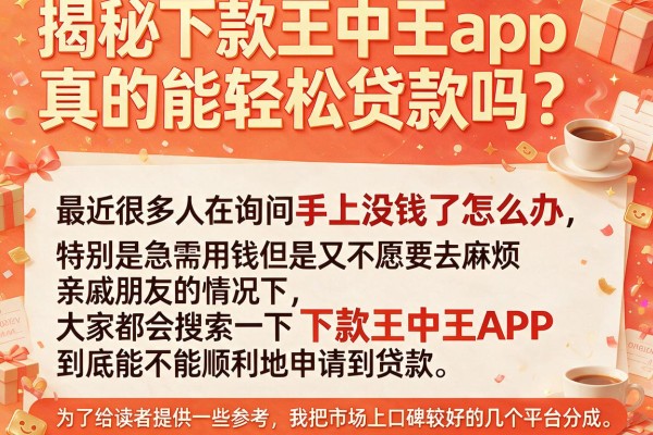 揭秘下款王中王app真的能轻松贷款吗？实测分享