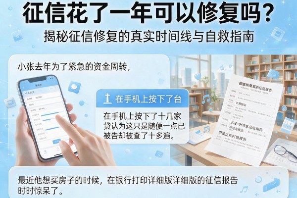 征信花了一年可以修复吗？揭秘征信修复的真实时间线与自救指南