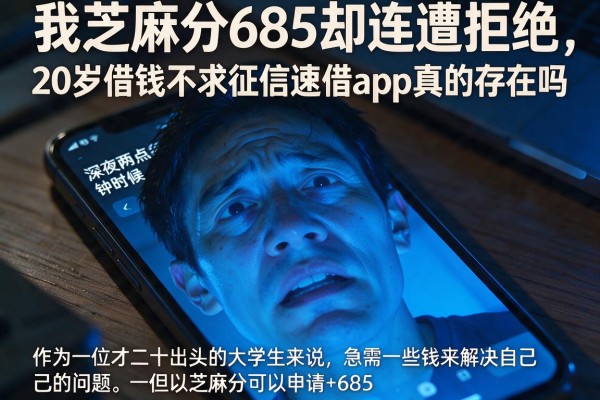 我芝麻分685却连遭拒绝,20岁借钱不求征信速借app真的存在吗
