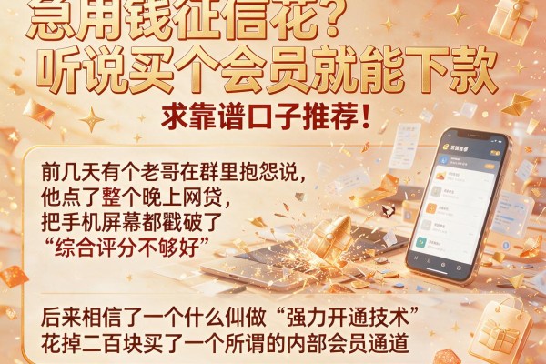 急用钱征信花？听说买个会员就能下款，求靠谱口子推荐！