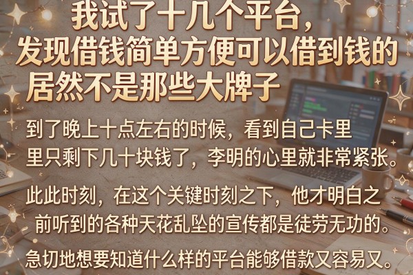 我试了十几个平台，发现借钱简单方便可以借到钱的居然不是那些大牌子