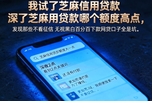 我试了芝麻信用贷款哪个额度高点，发现那些不看征信无视黑白百分百下款网贷口子全是坑