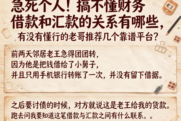 急死个人!搞不懂财务借款和汇款的关系有哪些,有没有懂行的老哥推荐几个靠谱平台?