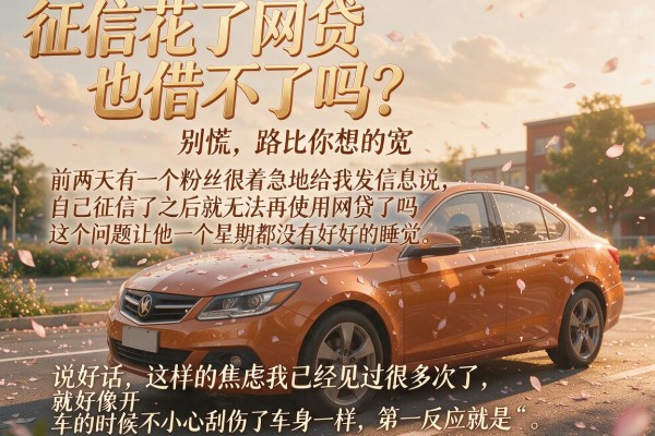 征信花了网贷也借不了吗？别慌，路比你想的宽