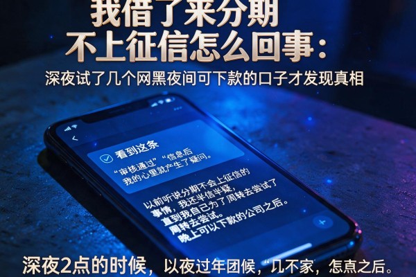 我借了来分期不上征信怎么回事，深夜试了几个网黑夜间可下款的口子才发现真相