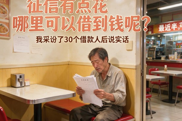 征信有点花哪里可以借到钱呢？我采访了30个借款人后说实话