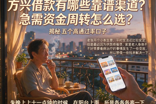 方兴借款有哪些靠谱渠道?急需资金周转怎么选?揭秘五个高通过率口子