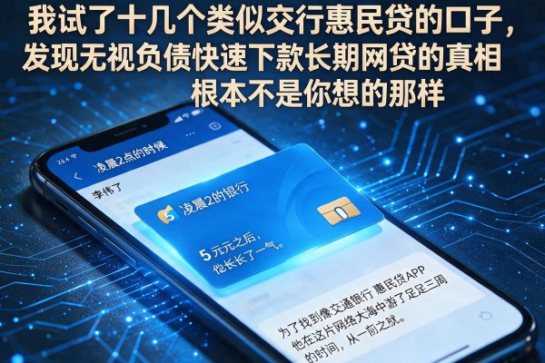 我试了十几个类似交行惠民贷的口子，发现无视负债快速下款长期网贷的真相根本不是你想的那样