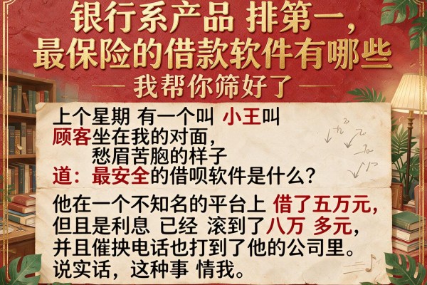 银行系产品排第一，最保险的借款软件有哪些我帮你筛好了