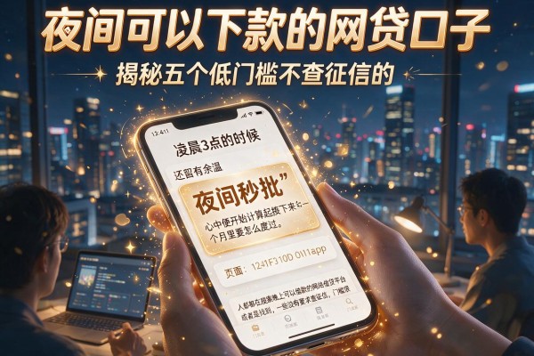 夜间可以下款的网贷口子，揭秘五个低门槛不查征信的app