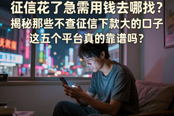 征信花了急需用钱去哪找？揭秘那些不查征信下款大的口子，这五个平台真的靠谱吗？