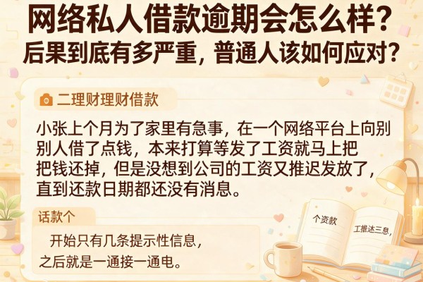 网络私人借款逾期会怎么样？后果到底有多严重，普通人该如何应对？