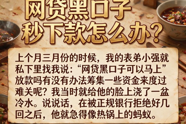 网贷黑口子秒下款怎么办？一个过来人的血泪教训