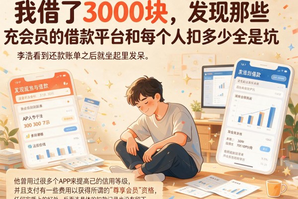 我借了3000块，发现那些充会员的借款平台和每个人扣多少全是坑
