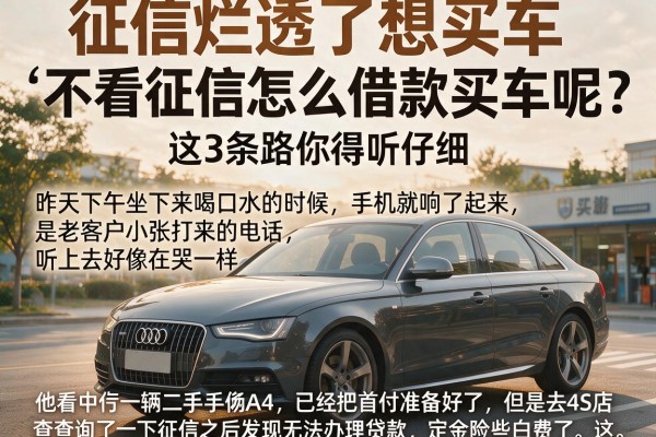 征信烂透了想买车？不看征信怎么借款买车呢，这3条路你得听仔细