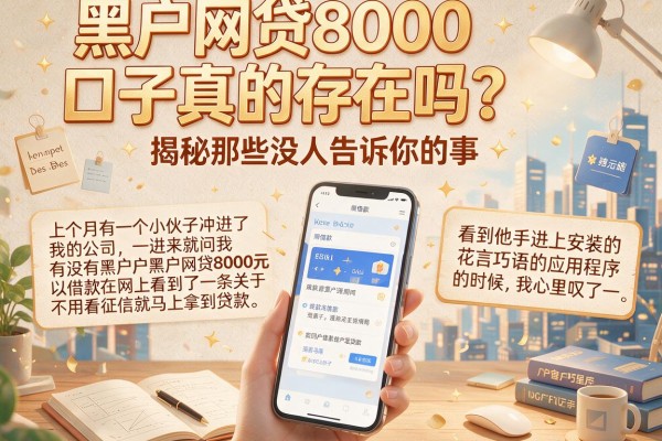 黑户网贷8000口子真的存在吗？揭秘那些没人告诉你的事