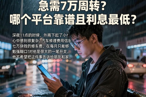 急需7万周转？哪个平台靠谱且利息最低？深度解析助你避坑
