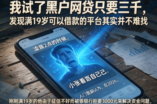 我试了黑户网贷只要三千,发现满19岁可以借款的平台其实并不难找