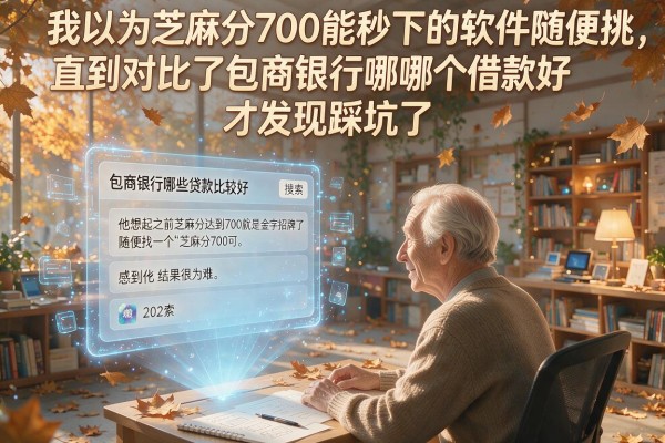 我以为芝麻分700能秒下的软件随便挑，直到对比了包商银行哪个借款好才发现踩坑了