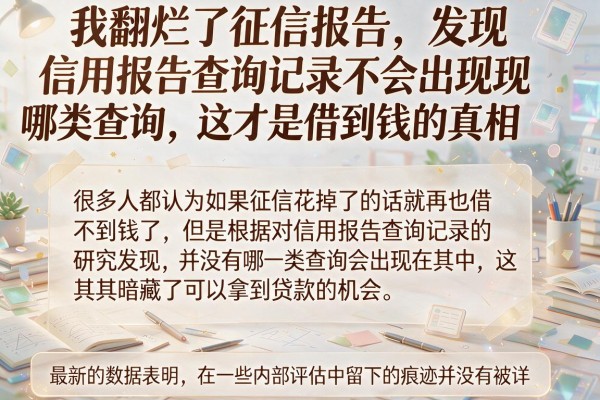 我翻烂了征信报告，发现信用报告查询记录不会出现哪类查询，这才是借到钱的真相