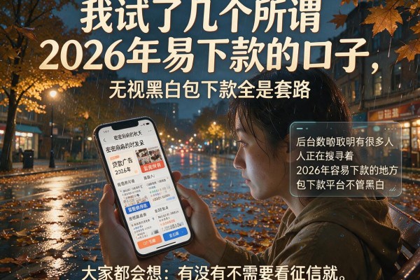我试了几个所谓2026年易下款的口子，发现无视黑白包下款全是套路