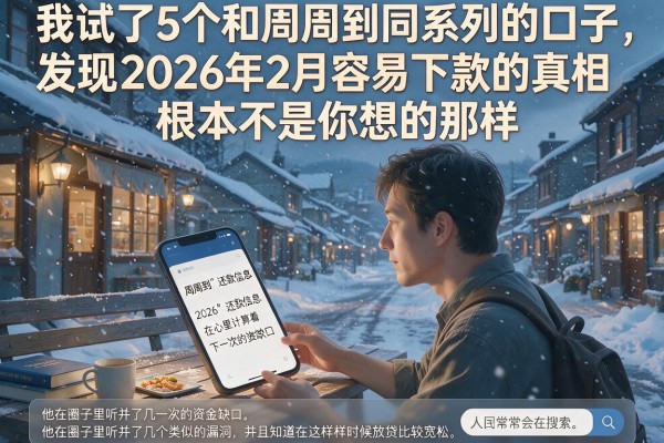 我试了5个和周周到同系列的口子，发现2026年2月容易下款的真相根本不是你想的那样