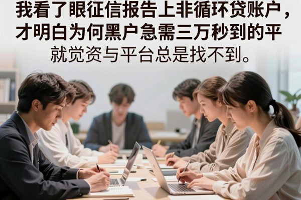 我看了眼征信报告上非循环贷账户，才明白为何黑户急需三万秒到的平台总是找不到