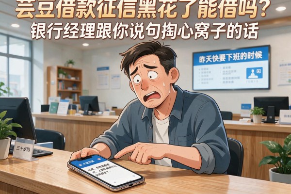 芸豆借款征信黑花了能借吗？银行经理跟你说句掏心窝子的话