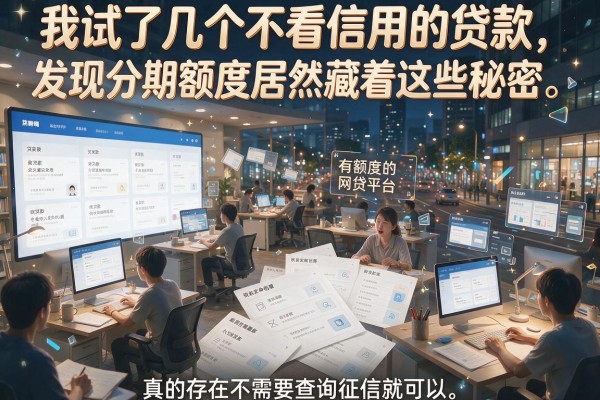 我试了几个不看信用的贷款，发现分期额度居然藏着这些秘密