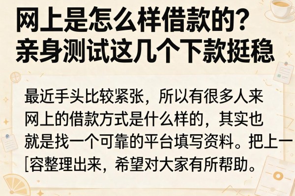 网上是怎么样借款的？亲身测试这几个下款挺稳