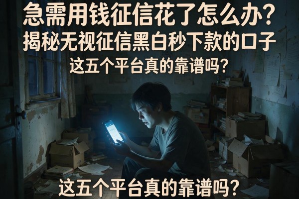 急需用钱征信花了怎么办？揭秘无视征信黑白秒下款的口子，这五个平台真的靠谱吗？