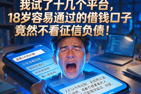 我试了十几个平台，发现18岁容易通过的借钱口子竟然不看征信负债