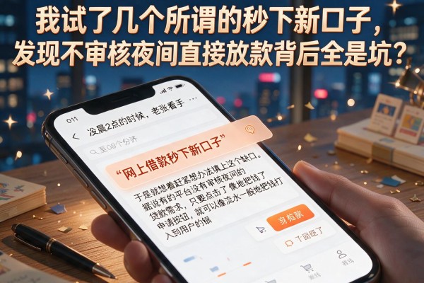 我试了几个所谓的秒下新口子，发现不审核夜间直接放款背后全是坑
