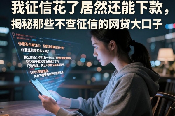 我征信花了居然还能下款，揭秘那些不查征信的网贷大口子