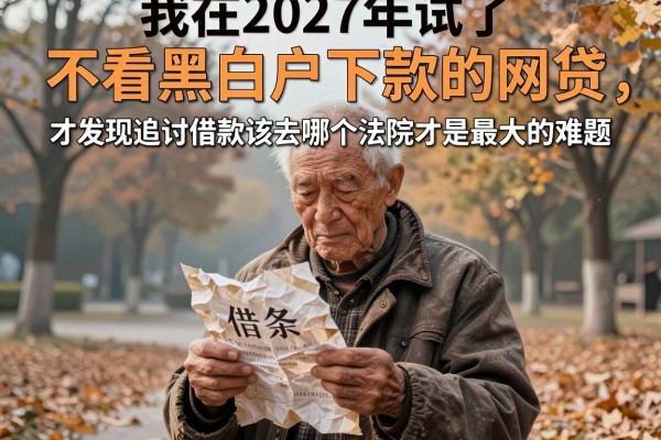 我在2027年试了不看黑白户下款的网贷，才发现追讨借款该去哪个法院才是最大的难题