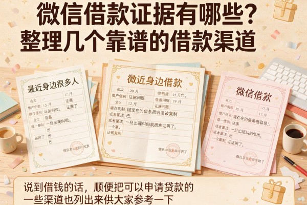 微信借款证据有哪些？整理几个靠谱的借款渠道分享