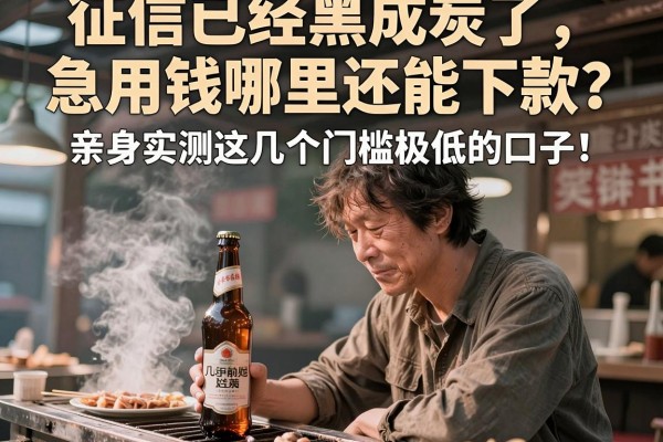 征信已经黑成炭了，急用钱哪里还能下款？亲身实测这几个门槛极低的口子！
