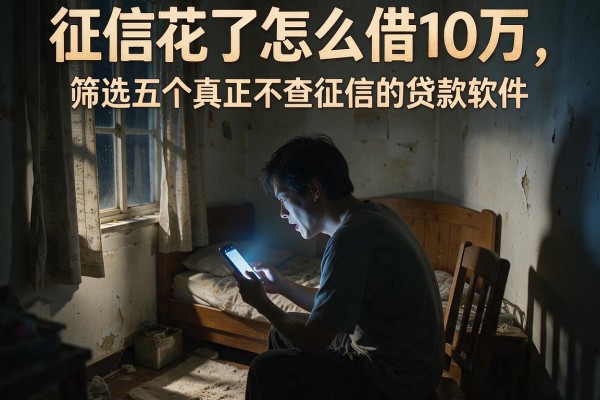 征信花了怎么借10万，筛选五个真正不查征信的贷款软件