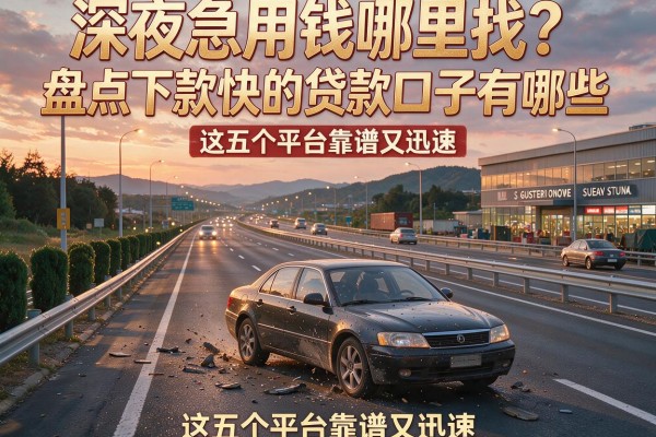 深夜急用钱哪里找？盘点下款快的贷款口子有哪些，这五个平台靠谱又迅速