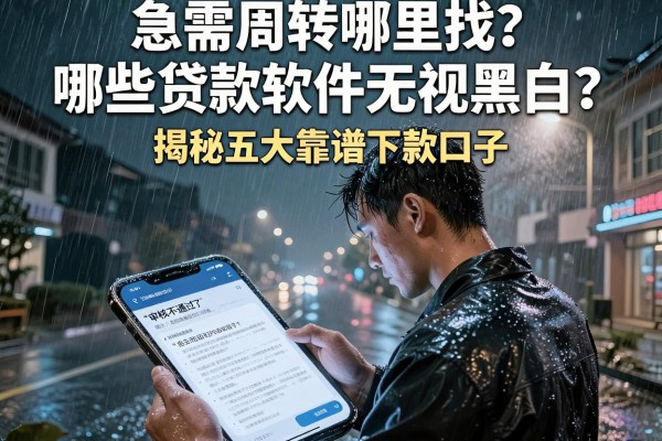 急需周转哪里找?哪些贷款软件无视黑白?揭秘五大靠谱下款口子