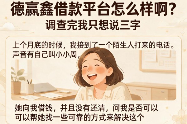 德赢鑫借款平台怎么样啊？调查完我只想说三个字