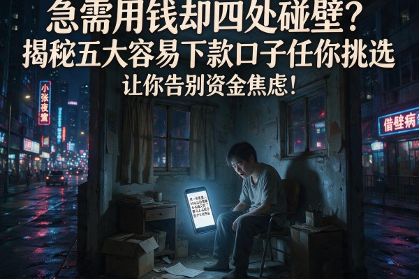 急需用钱却四处碰壁？揭秘五大容易下款口子任你挑选，让你告别资金焦虑！
