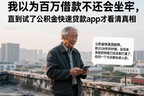 我以为百万借款不还会坐牢，直到试了公积金快速贷款app才看清真相