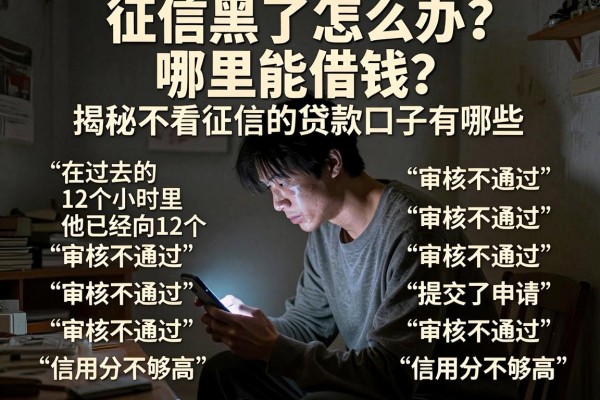 征信黑了怎么办？哪里能借钱？揭秘不看征信的贷款口子有哪些