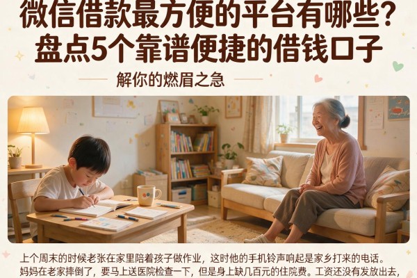 微信借款最方便的平台有哪些？盘点5个靠谱便捷的借钱口子，解你的燃眉之急