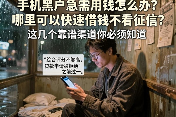 手机黑户急需用钱怎么办？哪里可以快速借钱不看征信？这几个靠谱渠道你必须知道