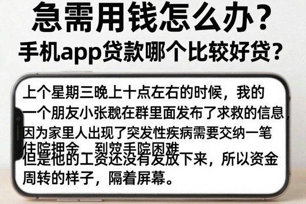 急需用钱怎么办？手机app贷款哪个比较好贷？盘点五大靠谱好下款平台