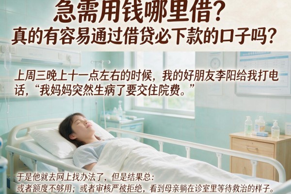 急需用钱哪里借？真的有容易通过借贷必下款的口子吗？盘点五个靠谱应急平台